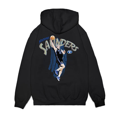 BYU - NCAA Mens Basketball : Richie Saunders - Collage Premium Hooded Sweatshirt-1
