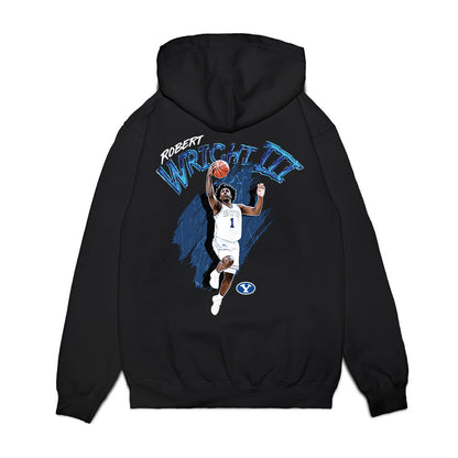 BYU - NCAA Men's Basketball : Robert Wright III - Collage Premium Hooded Sweatshirt-1