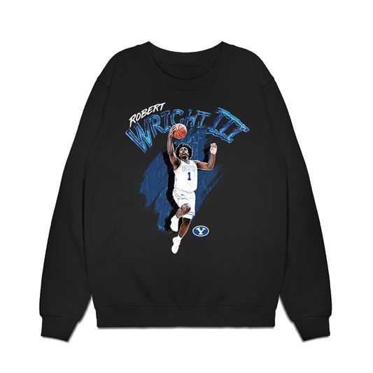 BYU - NCAA Men's Basketball : Robert Wright III - Collage Premium Crewneck Sweatshirt-0
