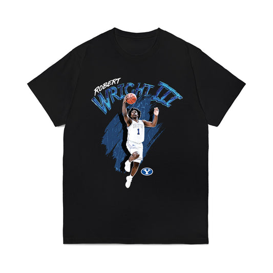 BYU - NCAA Men's Basketball : Robert Wright III - Collage Comfort Colors T-Shirt-0