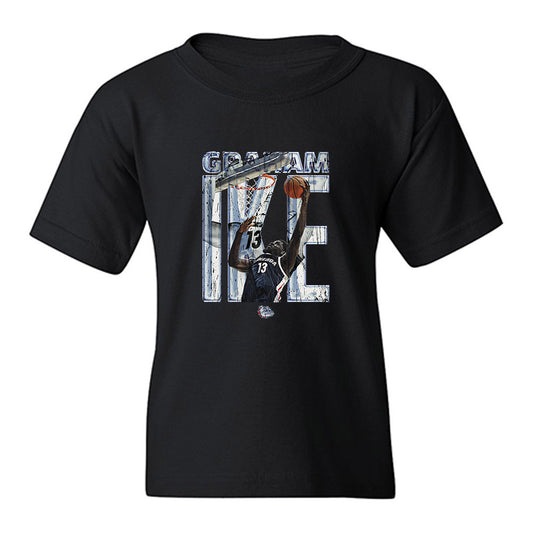 Gonzaga - NCAA Men's Basketball : Graham Ike - Collage Youth T-Shirt-0
