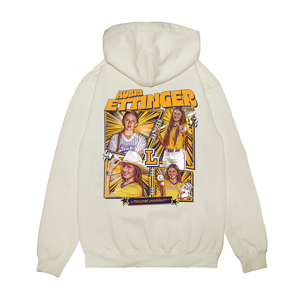 Lipscomb - NCAA Softball : Aubri Ettinger - Collage Premium Hooded Sweatshirt-1
