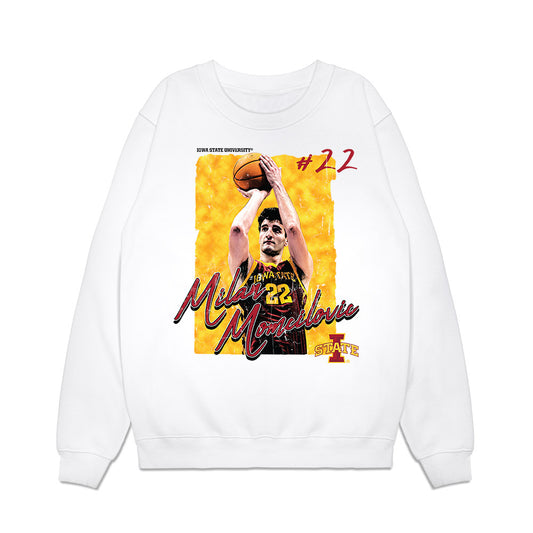 Iowa State - NCAA Men's Basketball : Milan Momcilovic - Card Inspired Premium Crewneck Sweatshirt-0