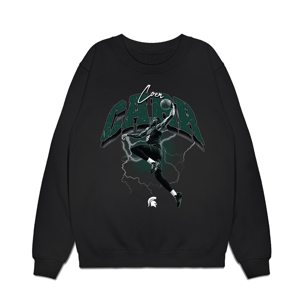Michigan State - NCAA Men's Basketball : Coen Carr - Collage Premium Crewneck Sweatshirt-0