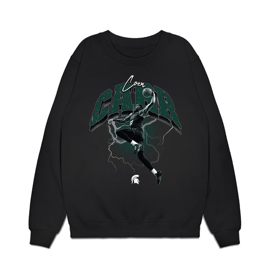 Michigan State - NCAA Men's Basketball : Coen Carr - Collage Premium Crewneck Sweatshirt-0