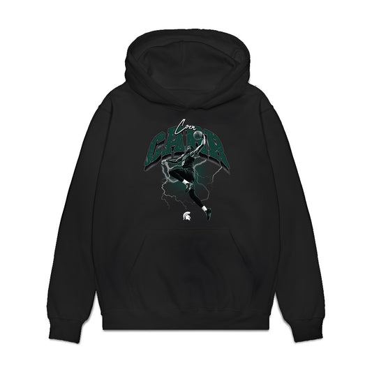 Michigan State - NCAA Men's Basketball : Coen Carr - Collage Premium Hooded Sweatshirt-0