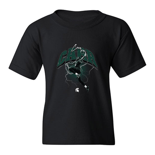 Michigan State - NCAA Men's Basketball : Coen Carr - Collage Youth T-Shirt-0