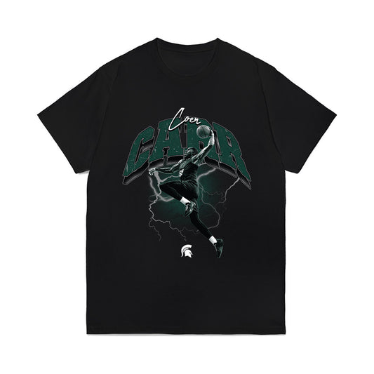Michigan State - NCAA Men's Basketball : Coen Carr - Collage Comfort Colors T-Shirt-0