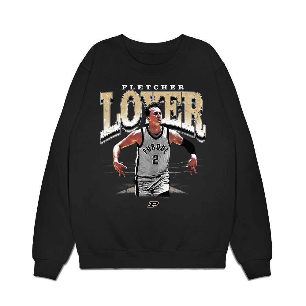 Purdue - NCAA Men's Basketball : Fletcher Loyer - Collage Premium Crewneck Sweatshirt-0