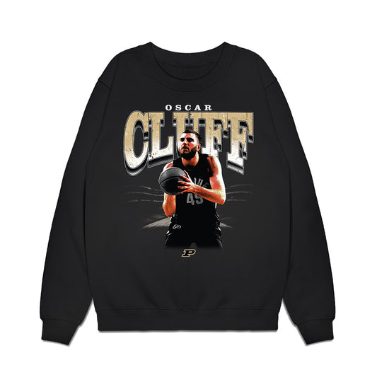 Purdue - NCAA Men's Basketball : Oscar Cluff - Collage Premium Crewneck Sweatshirt-0