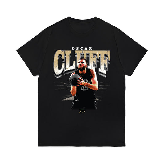 Purdue - NCAA Men's Basketball : Oscar Cluff - Collage Comfort Colors T-Shirt-0