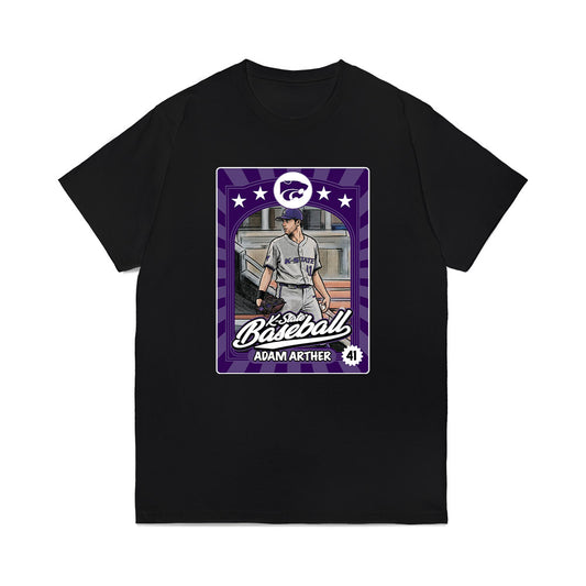 Kansas State - NCAA Baseball : Adam Arther - Card Inspired Comfort Colors T-Shirt-0