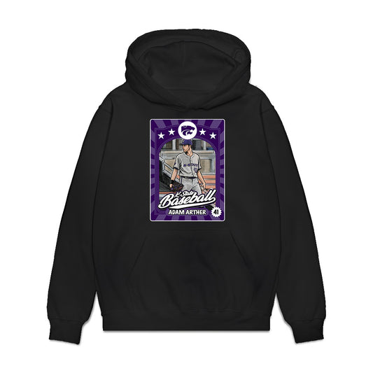 Kansas State - NCAA Baseball : Adam Arther - Card Inspired Premium Hooded Sweatshirt-0