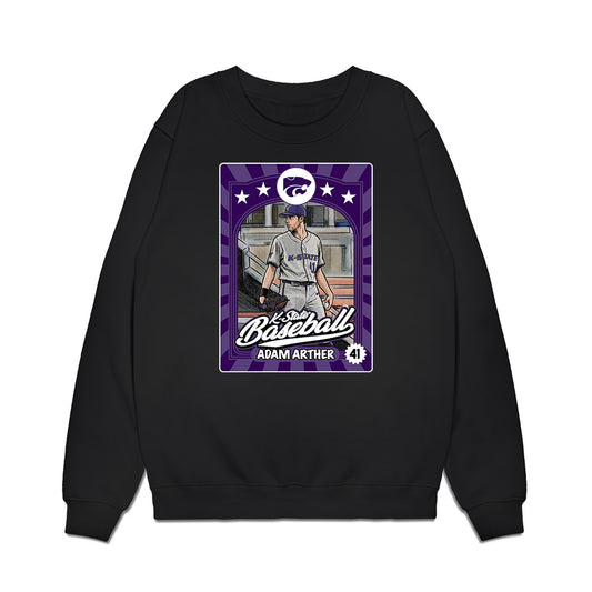 Kansas State - NCAA Baseball : Adam Arther - Card Inspired Premium Crewneck Sweatshirt-0