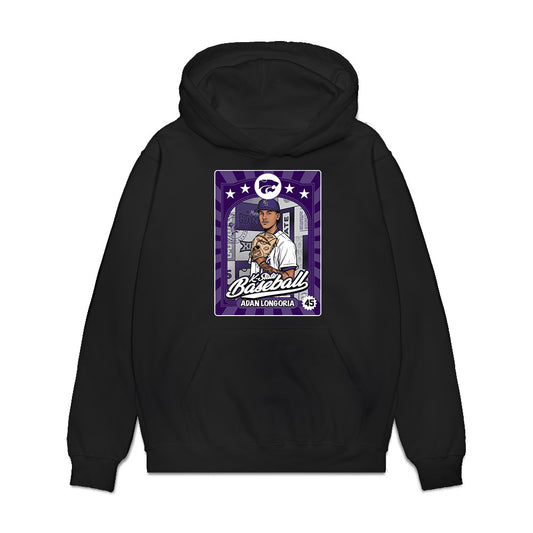 Kansas State - NCAA Baseball : Adan Longoria - Card Inspired Premium Hooded Sweatshirt-0
