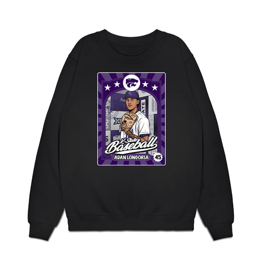 Kansas State - NCAA Baseball : Adan Longoria - Card Inspired Premium Crewneck Sweatshirt-0