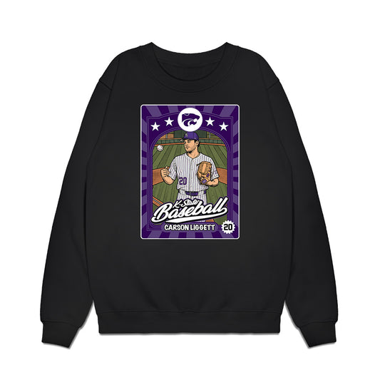 Kansas State - NCAA Baseball : Carson Liggett - Card Inspired Premium Crewneck Sweatshirt-0