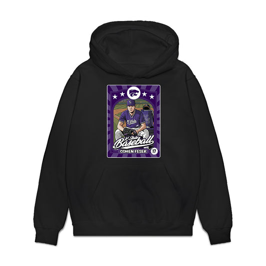 Kansas State - NCAA Baseball : Cohen Feser - Card Inspired Premium Hooded Sweatshirt-0