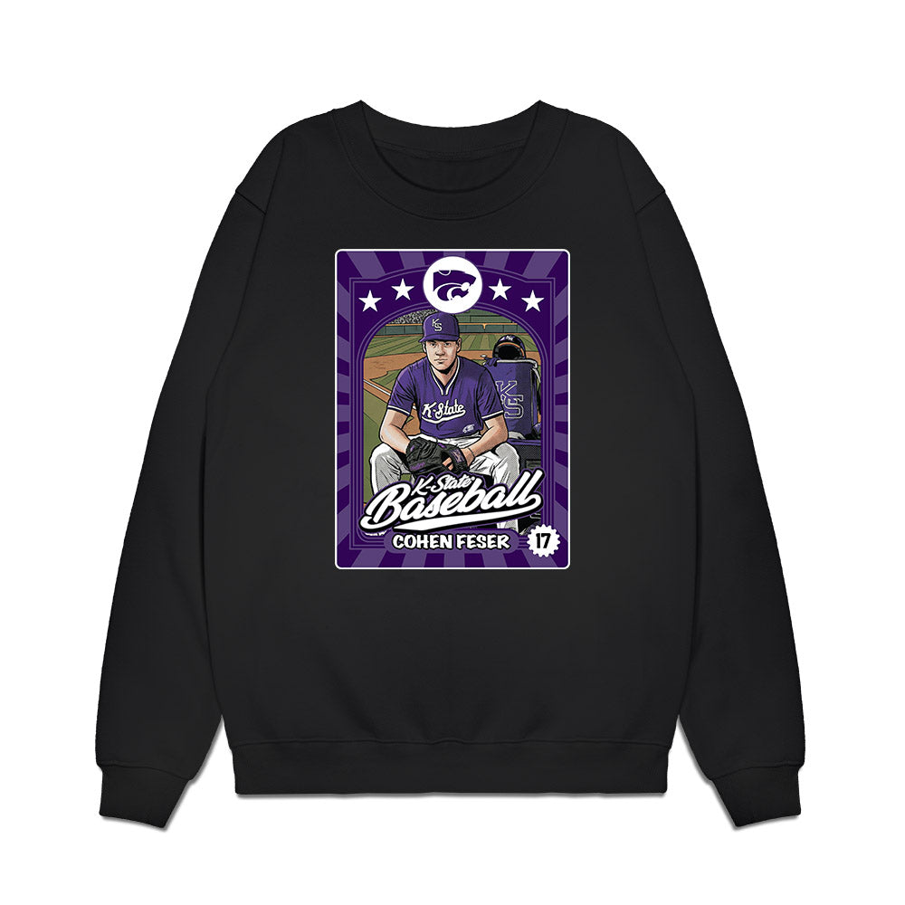 Kansas State - NCAA Baseball : Cohen Feser - Card Inspired Premium Crewneck Sweatshirt-0