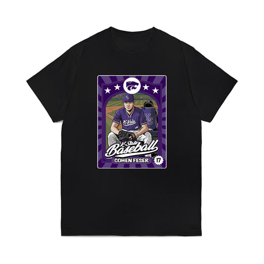 Kansas State - NCAA Baseball : Cohen Feser - Card Inspired Comfort Colors T-Shirt-0