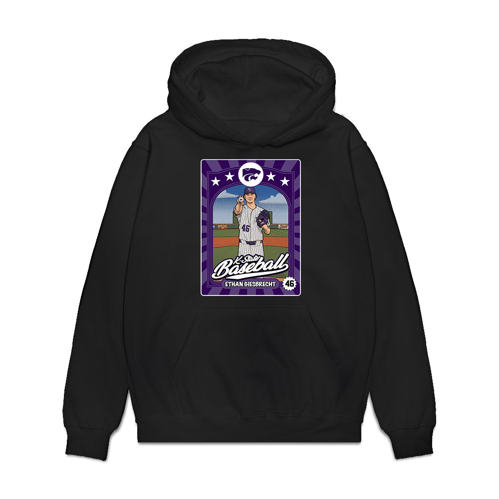 Kansas State - NCAA Baseball : Ethan Giesbrecht - Card Inspired Premium Hooded Sweatshirt-0