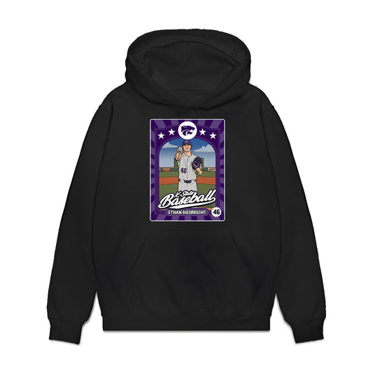 Kansas State - NCAA Baseball : Ethan Giesbrecht - Card Inspired Premium Hooded Sweatshirt-0