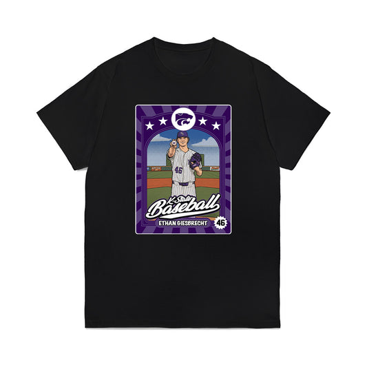 Kansas State - NCAA Baseball : Ethan Giesbrecht - Card Inspired Comfort Colors T-Shirt-0