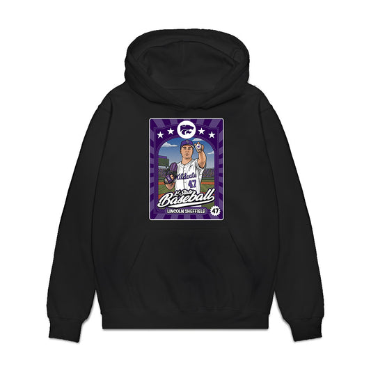 Kansas State - NCAA Baseball : Lincoln Sheffield - Card Inspired Premium Hooded Sweatshirt-0