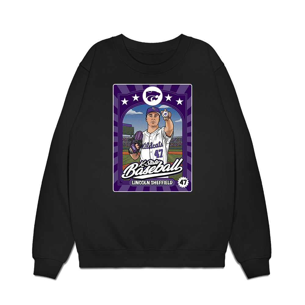 Kansas State - NCAA Baseball : Lincoln Sheffield - Card Inspired Premium Crewneck Sweatshirt-0