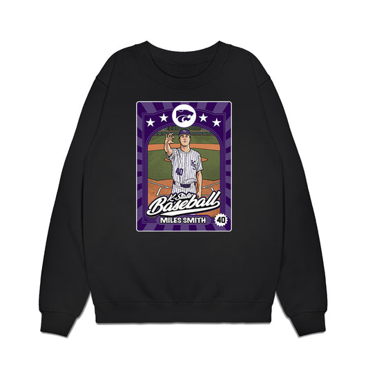 Kansas State - NCAA Baseball : Miles Smith - Card Inspired Premium Crewneck Sweatshirt-0