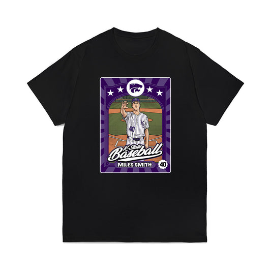 Kansas State - NCAA Baseball : Miles Smith - Card Inspired Comfort Colors T-Shirt-0
