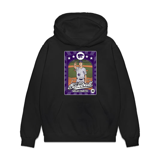 Kansas State - NCAA Baseball : Miles Smith - Card Inspired Premium Hooded Sweatshirt-0