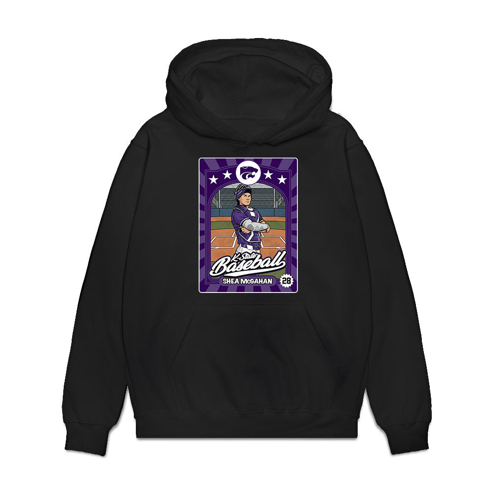 Kansas State - NCAA Baseball : Shea McGahan - Card Inspired Premium Hooded Sweatshirt-0