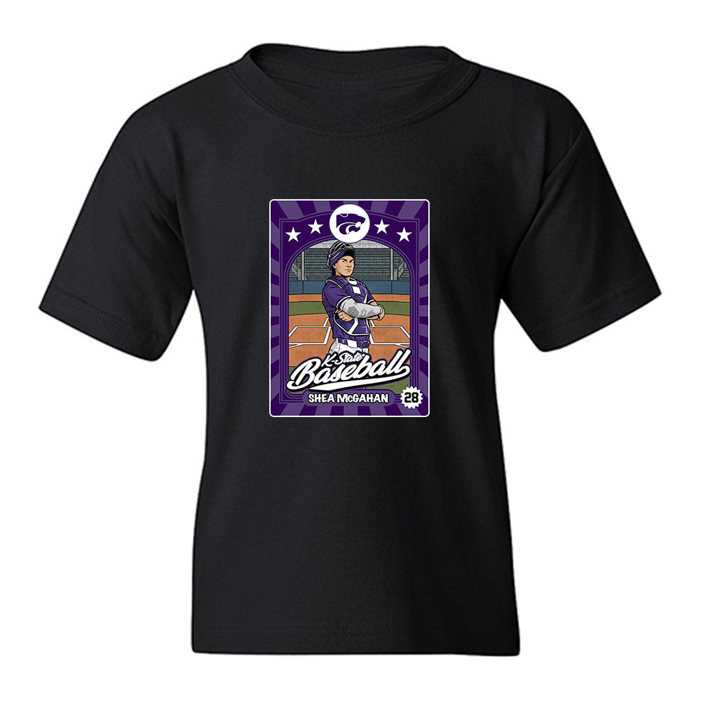 Kansas State - NCAA Baseball : Shea McGahan - Card Inspired Youth T-Shirt-0