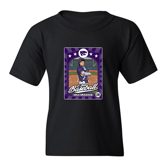 Kansas State - NCAA Baseball : Shea McGahan - Card Inspired Youth T-Shirt-0