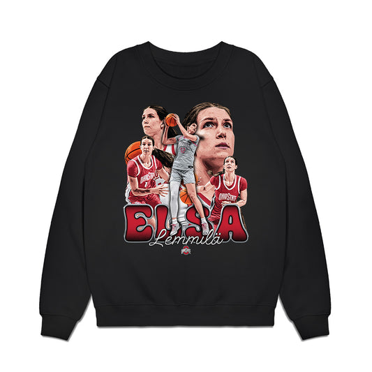 Ohio State - NCAA Women's Basketball : Elsa Lemmila - Collage Premium Crewneck Sweatshirt-0