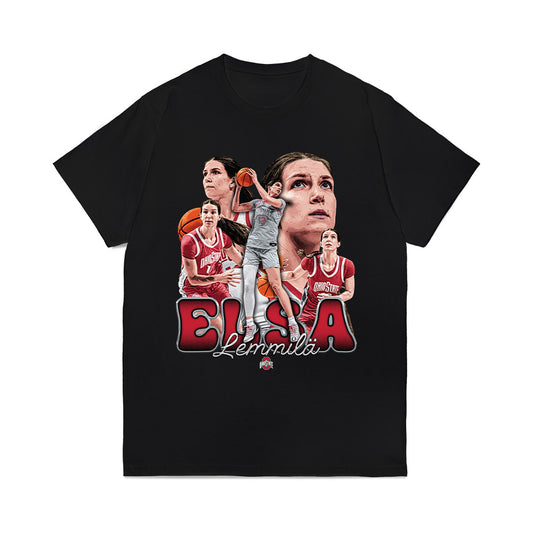 Ohio State - NCAA Women's Basketball : Elsa Lemmila - Collage Comfort Colors T-Shirt-0