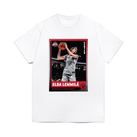 Ohio State - NCAA Women's Basketball : Elsa Lemmila - Trading Card Comfort Colors T-Shirt-0
