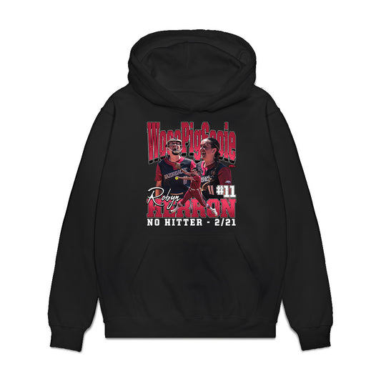 Arkansas - NCAA Softball : Robyn Herron - No Hitter Premium Hooded Sweatshirt-0