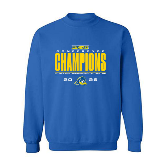 Delaware - NCAA Women's Swimming & Diving : - 2026 Conference Champions Crewneck Sweatshirt-0