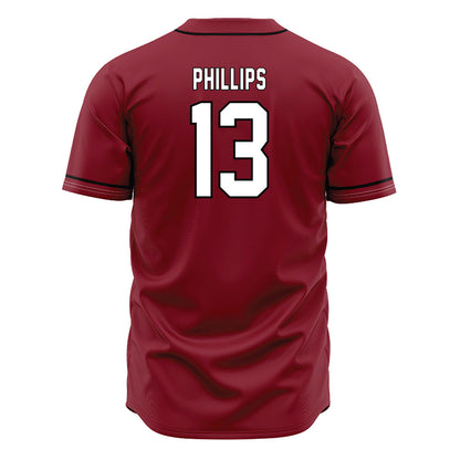 South Carolina - NCAA Baseball : Amp Phillips - Garnet Jersey-1