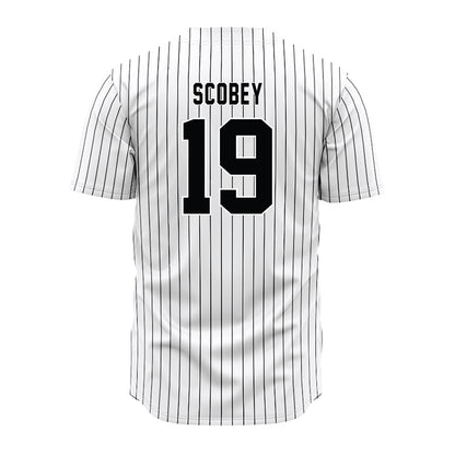 South Carolina - NCAA Baseball : KJ Scobey - Pinstripe Jersey-1