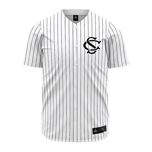 South Carolina - NCAA Baseball : Miles Keogh - Pinstripe Jersey-0