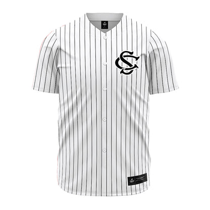 South Carolina - NCAA Baseball : Jack Reynolds - Pinstripe Jersey-0