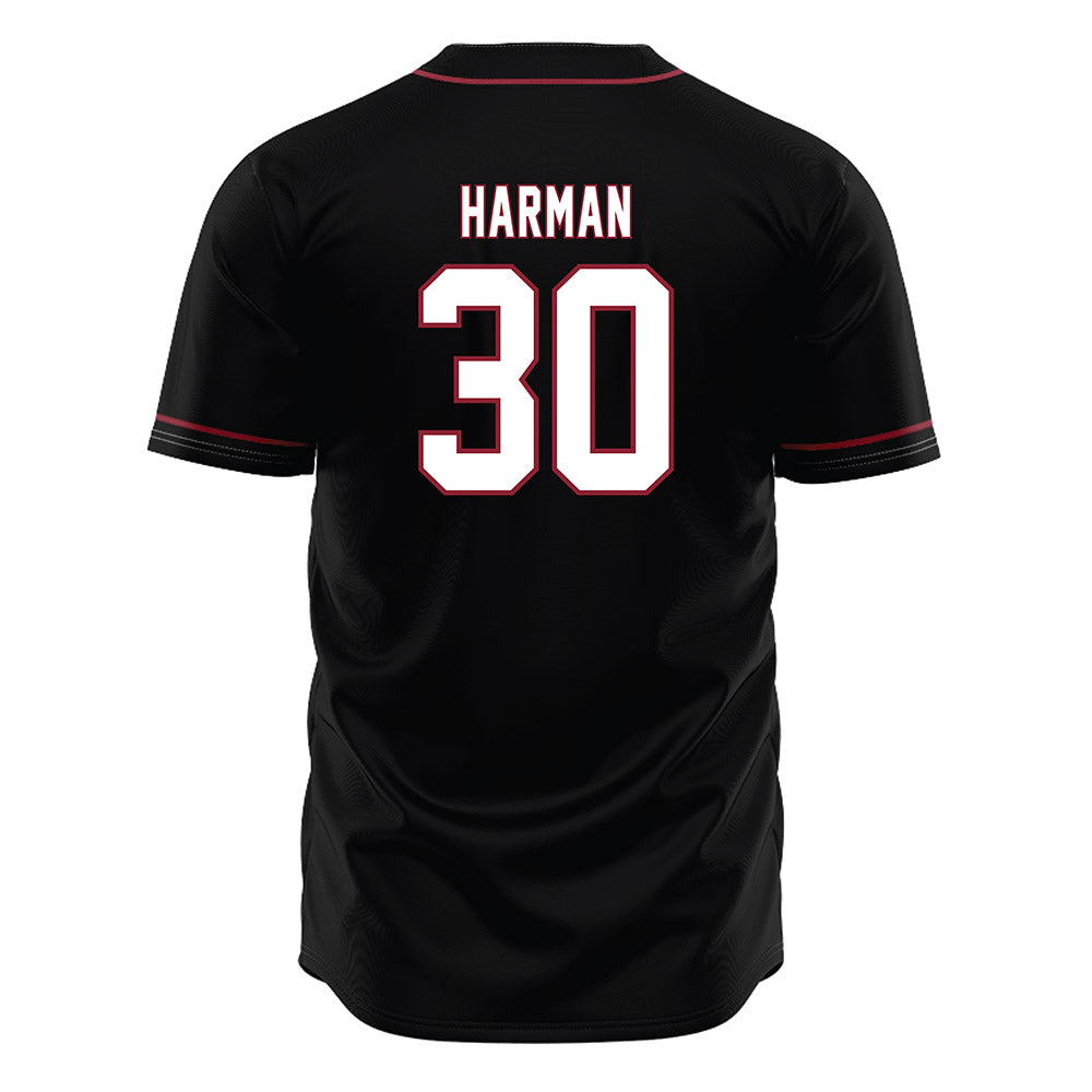 South Carolina - NCAA Baseball : Dawson Harman - Black Jersey-1