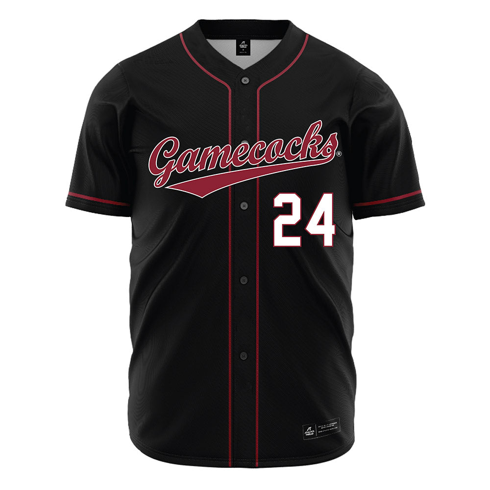 South Carolina - NCAA Baseball : Josh Gunther - Black Jersey-0