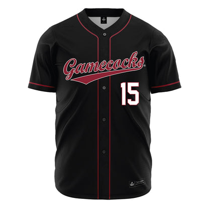 South Carolina - NCAA Baseball : Beau Hollins - Black Jersey-0