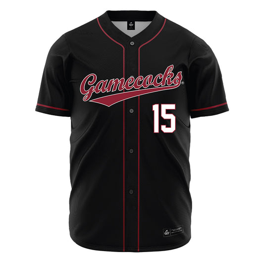 South Carolina - NCAA Baseball : Beau Hollins - Black Jersey-0