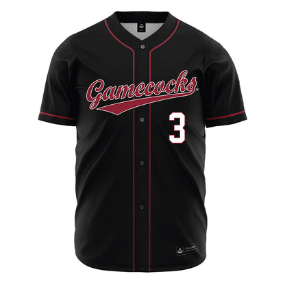 South Carolina - NCAA Baseball : Patrick Evans - Black Jersey-0