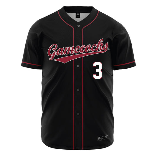 South Carolina - NCAA Baseball : Patrick Evans - Black Jersey-0